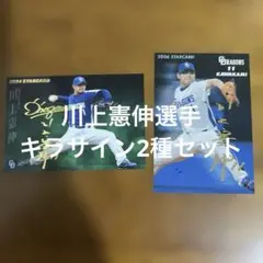 プロ野球チップスカード 川上憲伸選手 キラサイン2種まとめセットのサムネイル