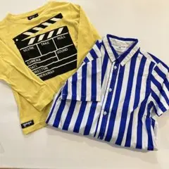 ynorique 映画クランクインTシャツ & H&M ストライプシャツセット
