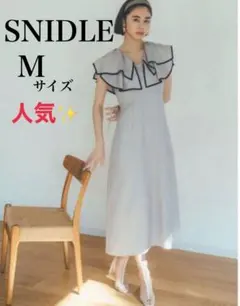 人気✨️SNIDLE フリルノースリーブワンピース 1サイズ