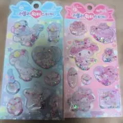 新品　マイメロディ シナモロール ウォーターシール２種セット 韓国限定