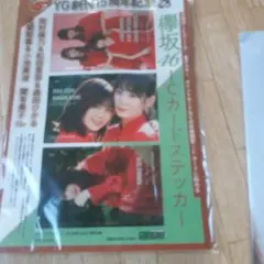 櫻坂46日向坂46 カードステッカーとポスター　ヤングガンガン付録