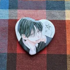 春の嵐とモンスター ハート型キャラバッジ 缶バッジ