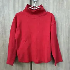 チャオパニックティピー　女の子　ハイネック　カットソー　赤　S 100 110