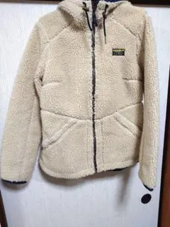 L.L.Bean フリースジャケット フード付き クリームXS