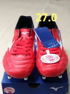 ミズノ／スパイク／ラグビー用／27.0／赤／R1GA200101／新品・未使用品