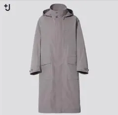 新品　UNIQLO +J オーバーサイズフーデッドロングコート　Sサイズ　グレー