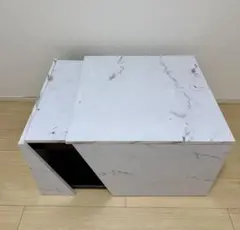 Autono 伸縮テーブル センターテーブル 大理石風