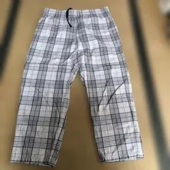GU チェック柄 イージーパンツ