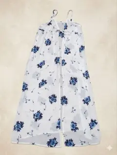 新品【GORGE】 花柄 シフォン ロングキャミワンピース（前開き）のサムネイル