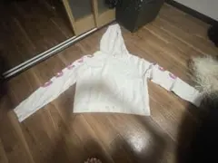 《ゲス》 (M) ウエストドローストリングショートパーカー ロゴプリント 裏起毛のサムネイル
