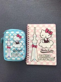 東京スカイツリー✖️ハローキティ　限定コラボグッズ　ポーチ＆ノート
