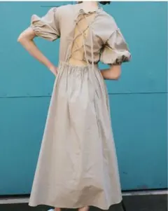 【新品】カロリナグレイサー　バックスピンドルロングワンピース