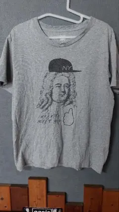 グラニフ ハローバッハ Tシャツ グレー クラシック音楽