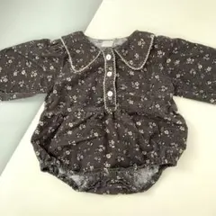 tete a tete 花柄ロンパース 薄手コーデュロイ70