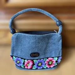FEILER 花柄刺繍 ハンドバッグ グレーのサムネイル