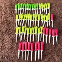 ダイヤ　ゴルフ　エアロスパークティー ロング　3色バラ　53個セットのサムネイル