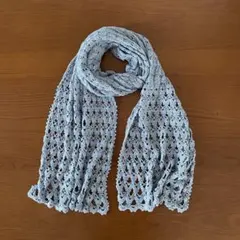 ハンドメイド 蝶々の透かし編みのストール ショール