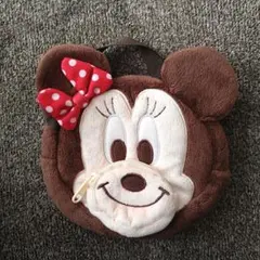 ディズニー　ミニーマウス 　ぬいぐるみ　顔型ポーチ