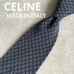イタリア製 セリーヌ CELINEシルク100% ネクタイ ホースビット柄のサムネイル