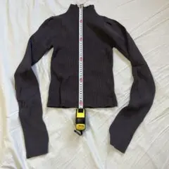 GRL ダークグレー リブ編み トップス M