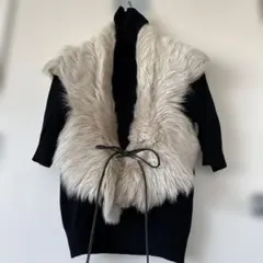 【美品】ファー襟★毛皮ストール