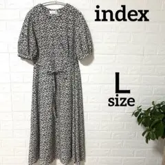 index カシュクール　マキシ丈　ワンピース 新品同様　Ｌ　花柄