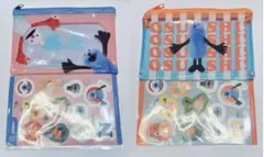 スンスン スシローコラボ クリアポーチ ブルー ピンク