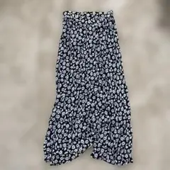 ZARA 花柄フレアロングスカート