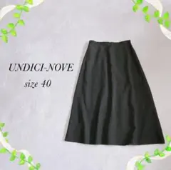 【日本製】UNDICI-NOVE(40)Aラインデザインロングスカート 毛18％のサムネイル