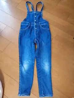 デニム オーバーオール サロペット　ストレッチ素材　140 GU