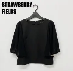 STRAWBERRY-FIELDSドット柄 ブラウス ブラック ：17,600円 - メルカリ