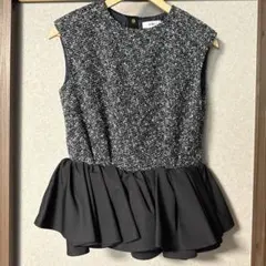 【新品未使用】sheller シェリエ　サイドテール ペプラムトップス　ブラック 2025年最新】sheller ペプラムの人気アイテム - メルカリ