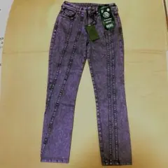 DIESEL パープル デニム　デザインデニム　25 タグ付き