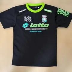 Lotto サッカー半袖Tシャツ ブラック/グリーン　150cmのサムネイル