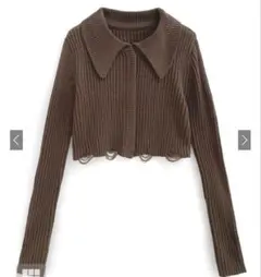 GRL ダメージショート丈ニットカーディガン[lt62]