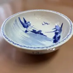 染付 山水画 鉢 磁器 伝統工芸品骨董品 幅約17.5cm×高さ約7.5cm - メルカリ