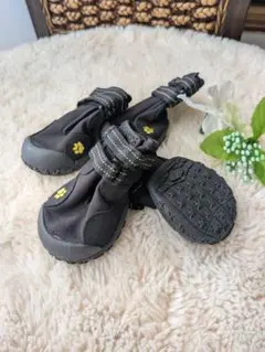 ４号４足♡中型犬 撥水犬用靴ドッグブーツ ドッグシューズ 黒