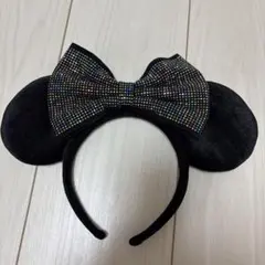 ディズニー カチューシャ スパンコール ブラック