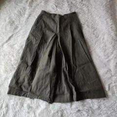 ユニクロ UNIQLO【67】オリーブグリーン ガウチョパンツ スカンツ ワイド