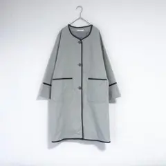 RETRO GIRL／春用 ノーカラーコート／ライトカーキ／F