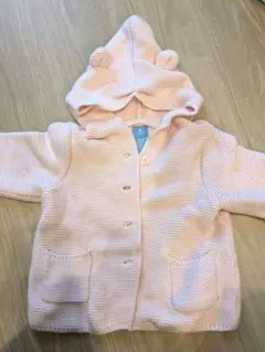 BabyGAP フード付きニットアウター ピンク