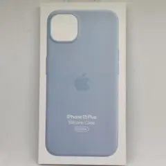 新品-純正互換品-iPhone15plus 　シリコンケース　ライトブルー