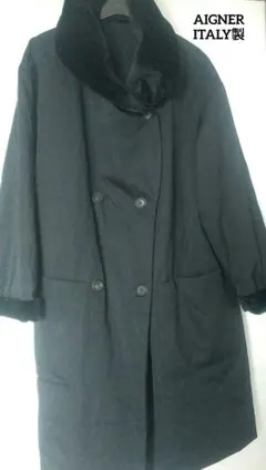極美品 AIGNER イタリア製 ファー ハーフコート 12万円購入品