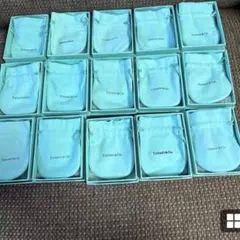 現行品 訳ありまとめ ティファニー空箱巾着 お手入れカード付き 12