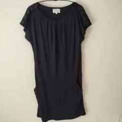 KUMIKYOKU ネイビー ひざ丈ワンピース M