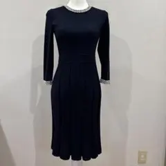 ウール混ニットワンピース清楚