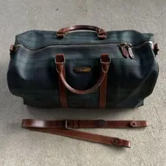 ポロラルフローレン レザー ブラックウォッチ 大容量ボストン【VINTALOG】