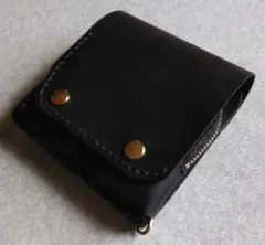 【新作】超軽量！★スマート・トラッカーウォレットＬ改　ブラック★栃木レザーヌメ革