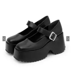 ストラップ厚底ローファー　zr1304