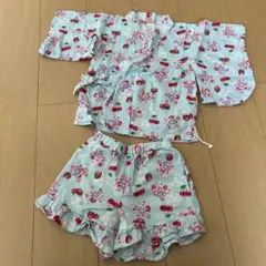 Multi Pals いちご&さくらんぼ柄　浴衣風セット 110センチ